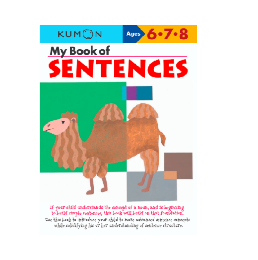 Libro Kumon My book of sentences para niños niñas