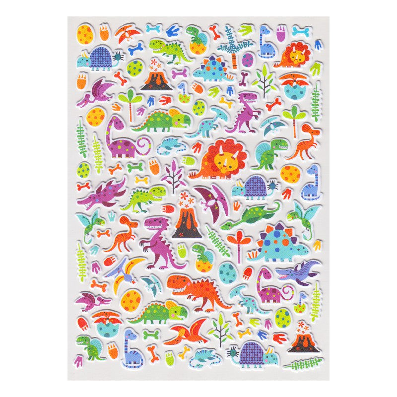 Libro Manualidades Puffy Stickers Dino World