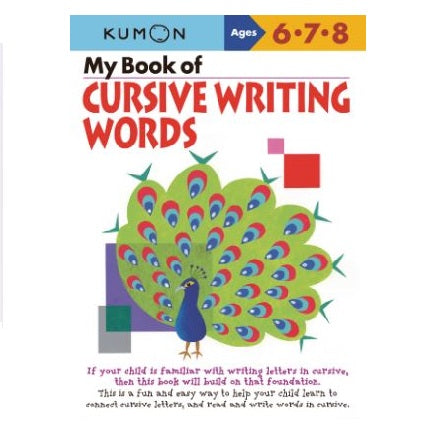 Libro Kumon My Book Of Cursive Writing Words para niños