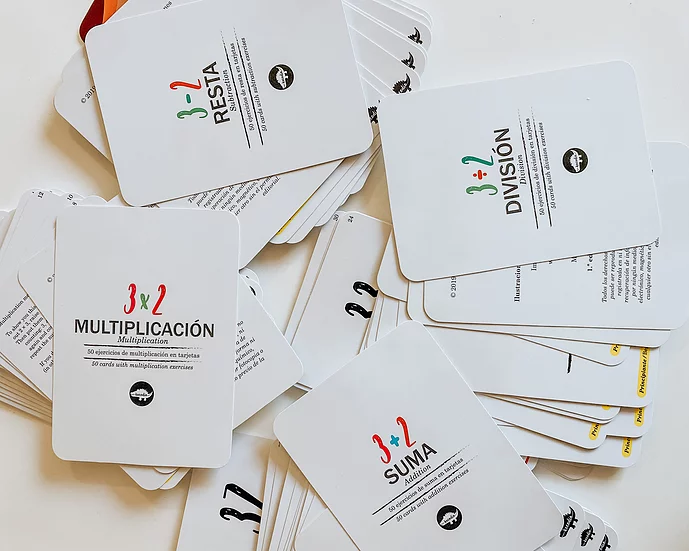 Flahscards Restas Cartas Didácticas