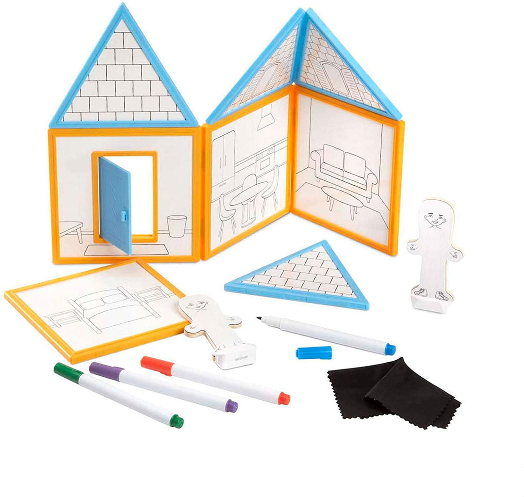 Set De Construcción Magnético Casa Para Pintar