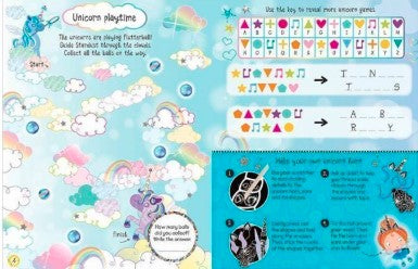 Libro inglés: Activity book unicorn coloring