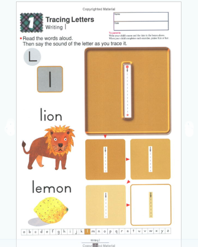 Libro Kumon My First Book of Lowercase Letters para niños