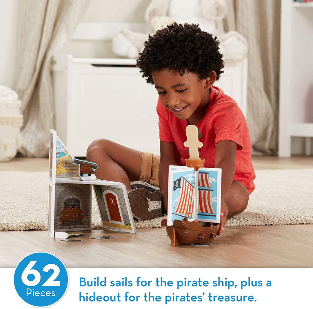 Set De Construcción Magnético Barco Pirata
