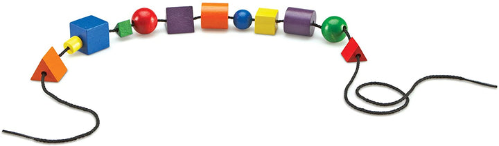 Juego Figuras Geométricas Para Enhebrar Para Niños