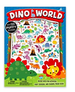 Libro Manualidades Puffy Stickers Dino World
