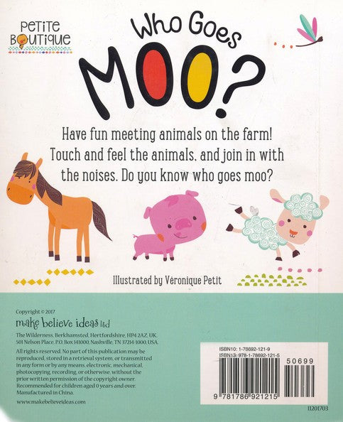 Libro Infantil Petite Boutique Who Goes Moo?