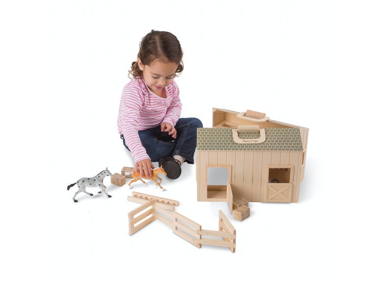 Juego De Caballos Caballeriza En Madera