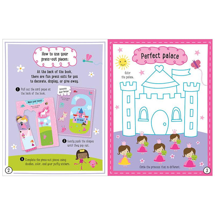 Libro inglés: Puffy sticker pricess palace