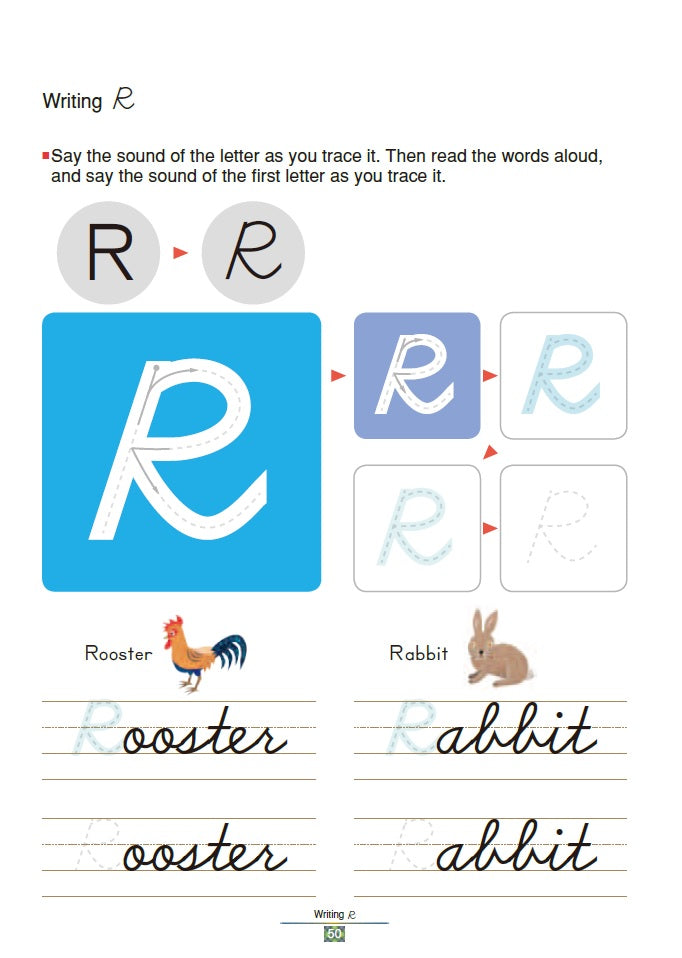 Libro Kumon Escritura Letras Cursivas para niños niñas