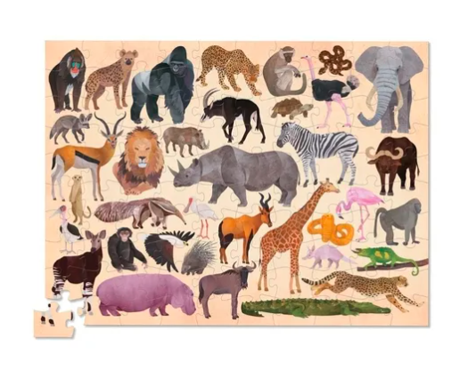 Rompecabezas 100 piezas Animales salvajes