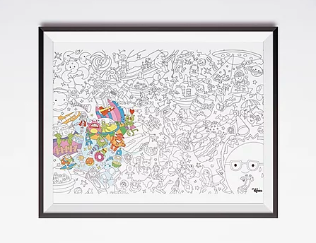 Póster para colorear Espacio + stickers