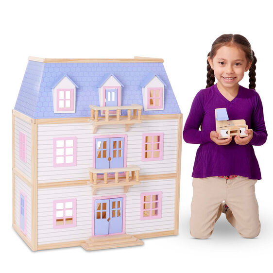 Casa de Muñecas Multi Nivel En Madera