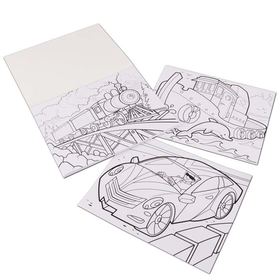 Cuaderno Para Colorear Vehículos