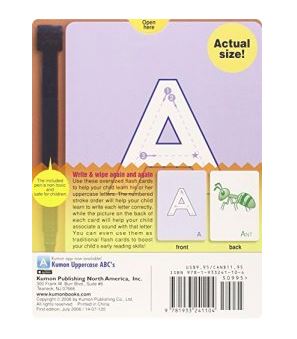 Flashcards kumon: ABC´s write and wipe uppercase letters