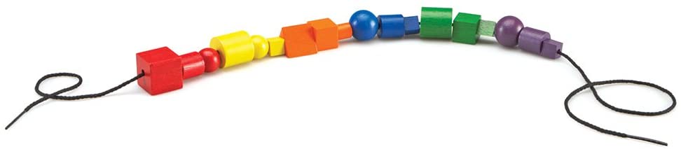 Juego Figuras Geométricas Para Enhebrar Para Niños