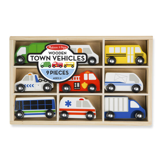 Set vehículos de madera Ciudad