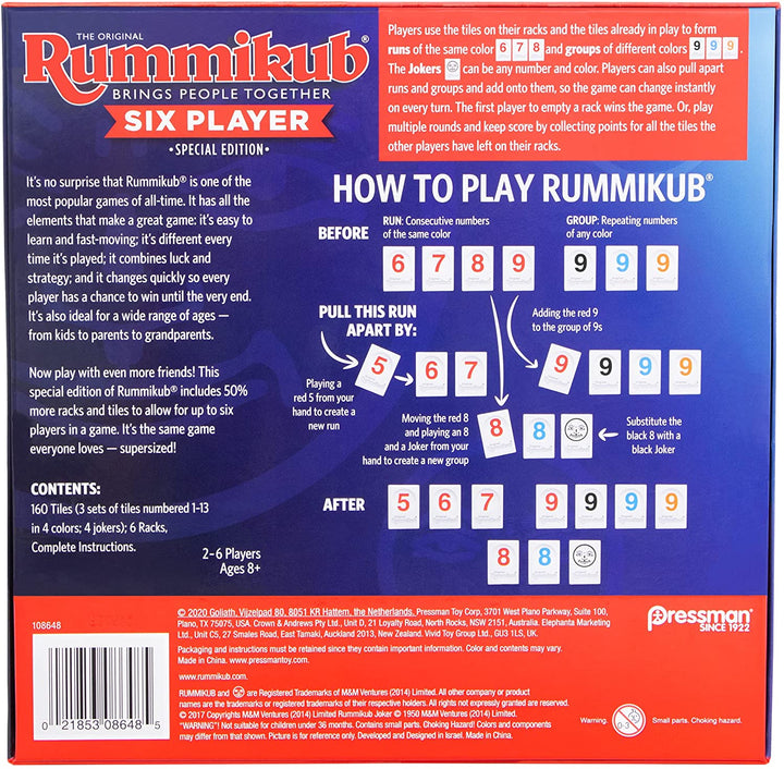 Juego de Mesa Rummikub Seis Jugadores