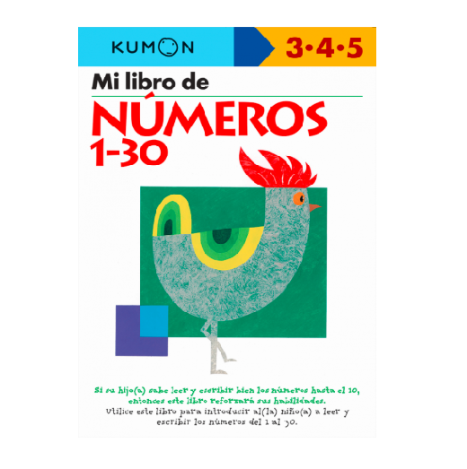 Libro Didáctico Kumon Mi Libro De Números 1-30 Para Niños