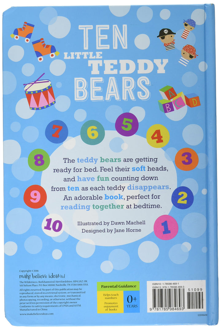Libro De Texturas Ten Little Teddy Bears Splashing In the Bath