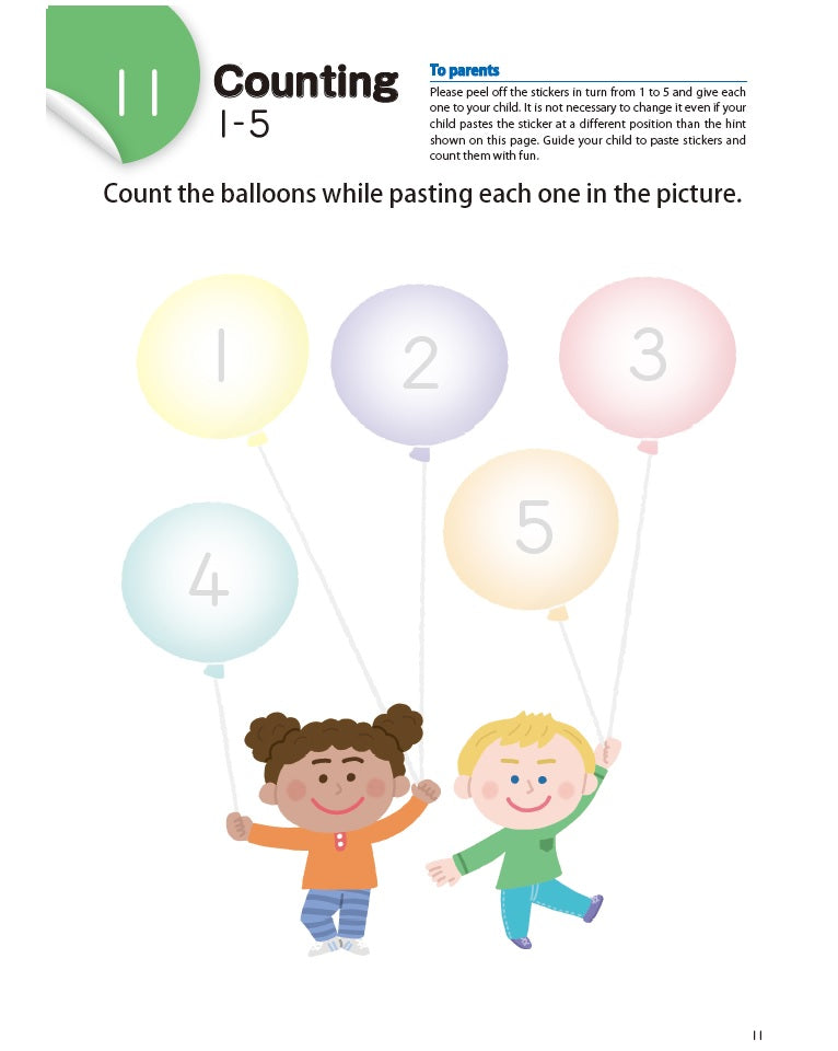 Libro Kumon  Counting With Stickers 1-10 Para Niños
