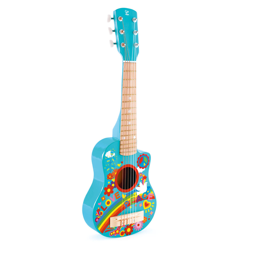 Guitarra Azul Diseño A Mano