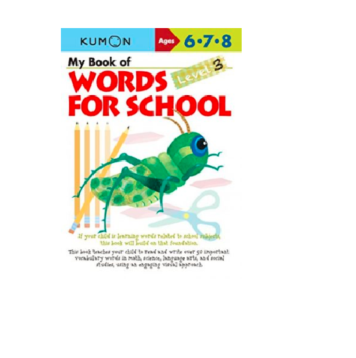 Libro Kumon My book of words for school level 3 para niños