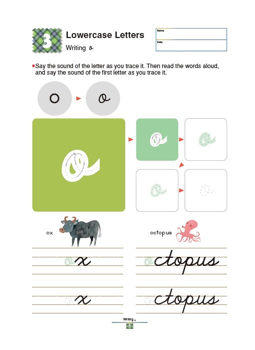 Libro Kumon Escritura Letras Cursivas para niños niñas