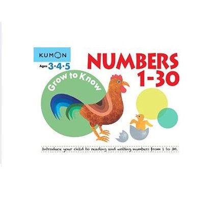 Libro Kumon Grow To Know Numbers 1-30 para niños