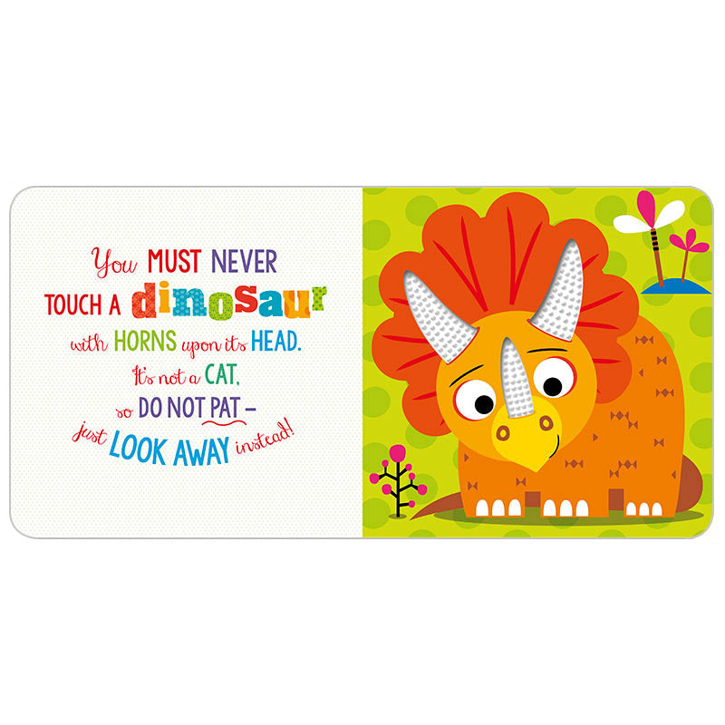 Libro De Texturas Never Touch a Dinosaur