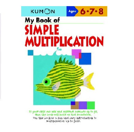 Libro Kumon My Book Of Simple Multiplication para niños