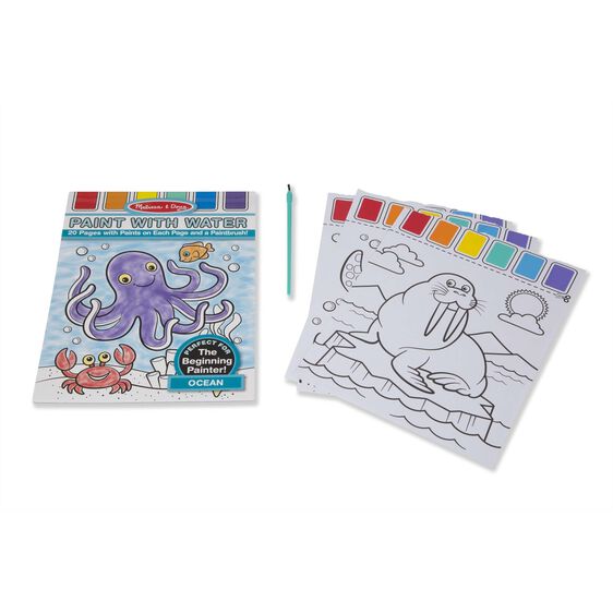 Libro para pintar con agua Océano