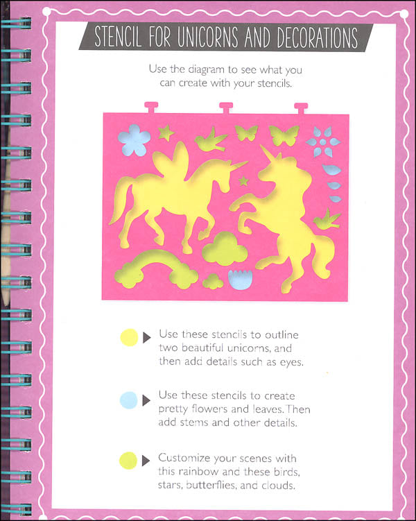 Libro De Actividades Scratch And Sparkle Unicorns And Mermaids Stencil Art