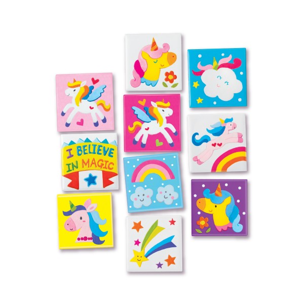 Kit para moldear y pintar imanes de unicornio