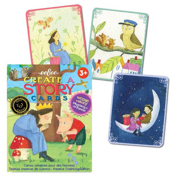 Flashcards para crear historias Misterio en el bosque