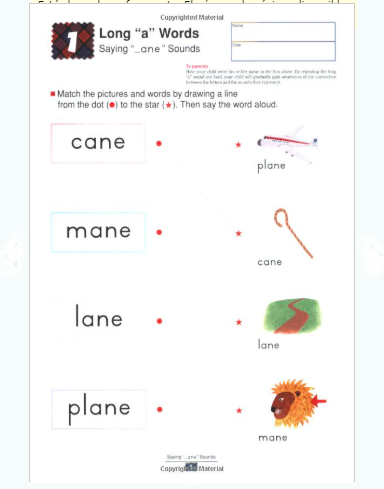 Libro Kumon My Book of Rhyming Words Long Vowels