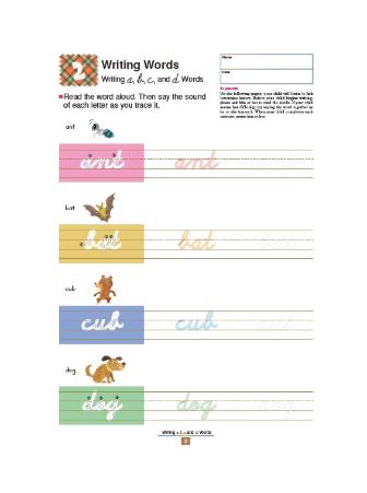 Libro Kumon My Book Of Cursive Writing Words para niños