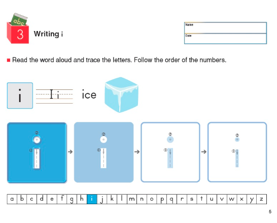 Libro Kumon Grow To Know Lowercase Letters para niños