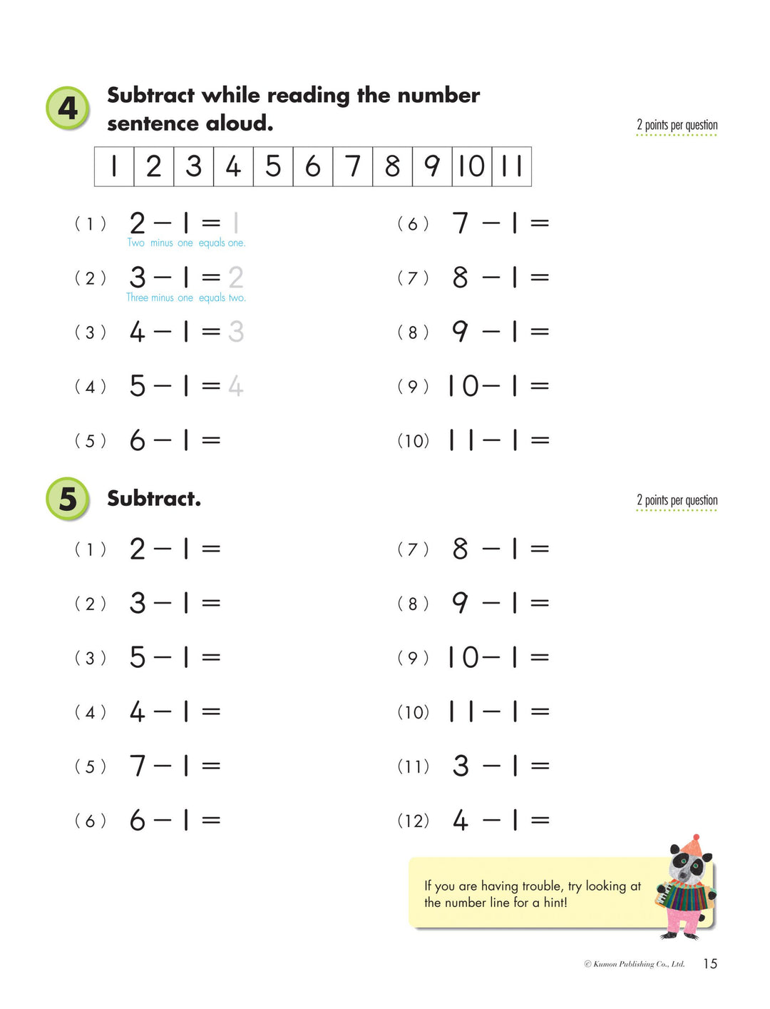 Libro Didáctico Kumon Grade 1 Subtraction Para Niños