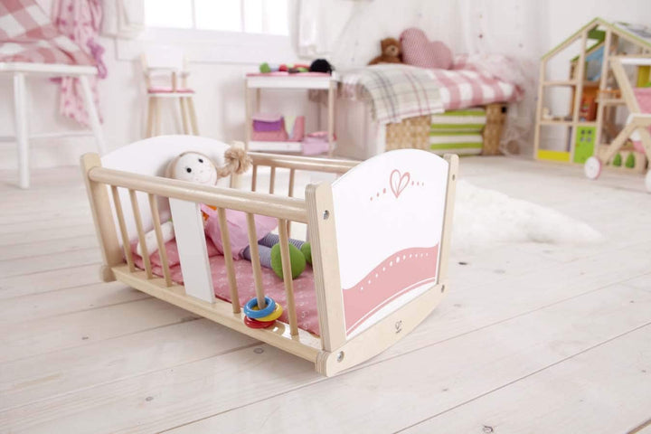 Cuna Mecedora Para Muñecos en Madera