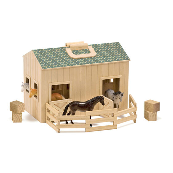 Juego De Caballos Caballeriza En Madera