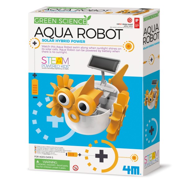 Experimento de juguete :  Robot acuático solar