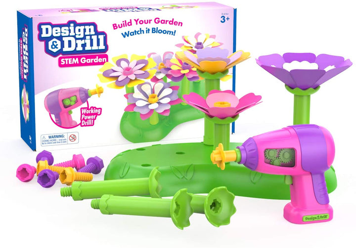 Juego Taladro Eléctrico Jardín De Flores Para Niños