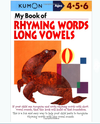 Libro Kumon My Book of Rhyming Words Long Vowels