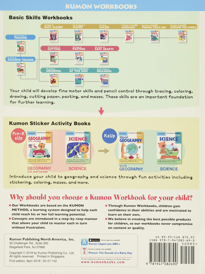 Libro Kumon World Geography K &amp; Up Sticker Act Para Niños