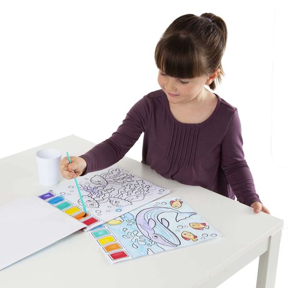 Libro para pintar con agua Océano