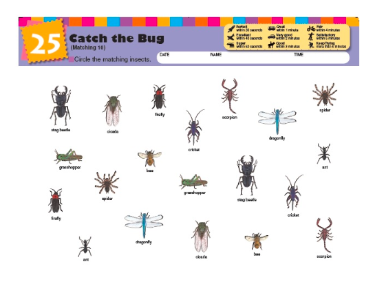 Libro Kumon Make A Match Level 1 para niños niñas