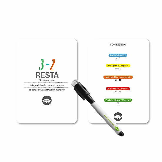 Flahscards Restas Cartas Didácticas