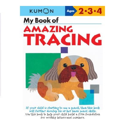 Libro Kumon My Book Of Amazing Tracing para niños niñas