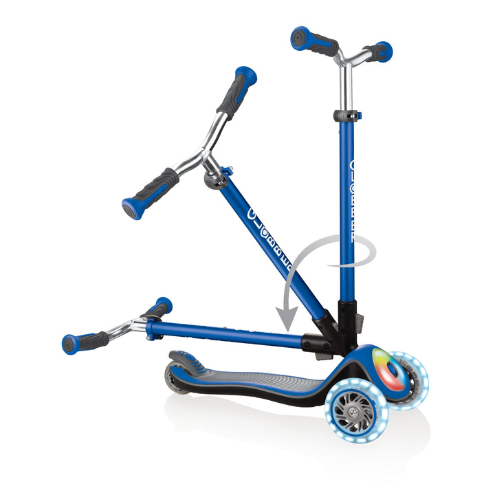 Patineta Elite Deluxe Azul con Luces